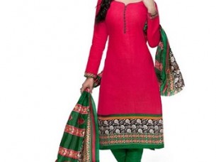 Red Patch with beautiful floral lace print and nice multi ..