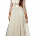 Women's Wear Stitched Off-White Colour Printed Embroidery Long Anarkali Style Fancy Gown