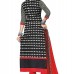 Stylish Black And Red Color  UnStitched Palazzo Style Salwar Suit