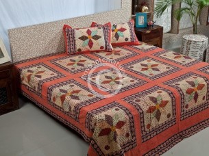 Cotton Square Printed Bed Sheet..