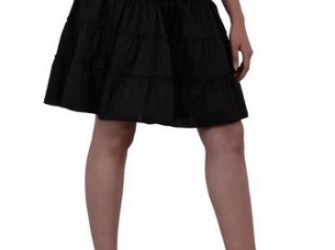 Cotton Black Short Skirt For Office Wear..