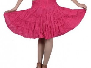 Cotton Pink Short Skirt..