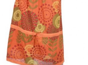Cotton Printed Orange Skirt..