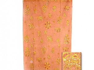 Door curtain with machine embroidery and sequin work..