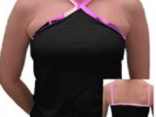 Sleeveless Top with cross front Straps..