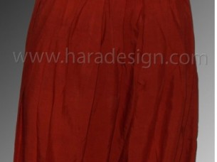 Plain Teracota Harem Pants in Pleated Design..