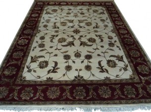 Hand Knotted Wool Silk Carpet..