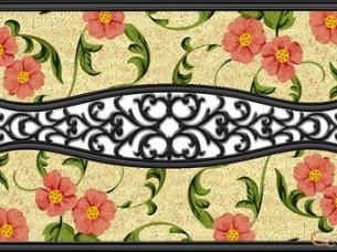 Rubber Tray Mats With Flower Insert..