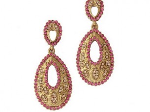 Pink Austrian Diamond Fashion Earrings..