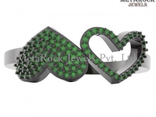 925 Sterling Silver Pave Setting Chrome Diopside Gemstone ..