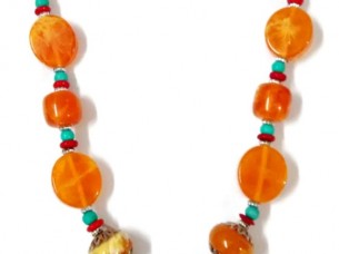 Resin Beads Pendant Necklace Chain..