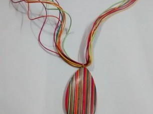 Multi Layer Thread Cord Pendant Necklace Chain..