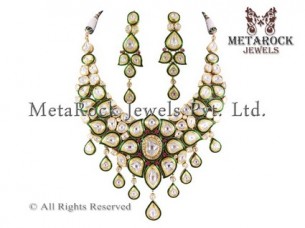 14k Gold Jewelry Pave Diamond Gemstone Necklace..