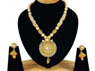 Designer Gold Plated Indian Handmade Party wear Pendant se..