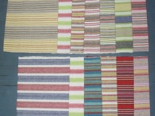Table Mat with Bold Stripes..