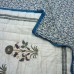 Floral Green Hand Block Printed Baby Size Quilt