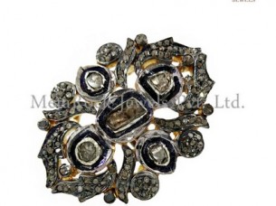 Rose Cut Diamond Ring 925 Sterling Silver Jewellery..