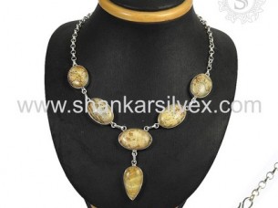 Stylish Jewelry Handmade Gemstone Jasper Necklace..