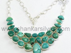 Trendy Turquoise Sterling Silver Necklace Wholesaler..