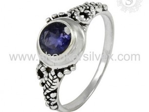 Blue Iolite Ring Jewelry Handmade 925 Sterling Silver Jewe..