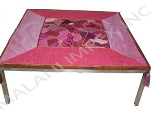 Dark Shade Fancy Embroidered Table Cover..