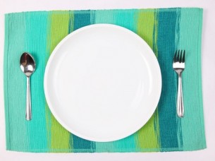 Cross Dyed Stripe Ribbed Placemat..