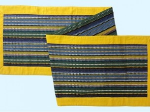 Table Runner with Yellow Border..