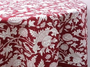 ROUND TABLE COVER Hand Block Printed on 100% Cotton..
