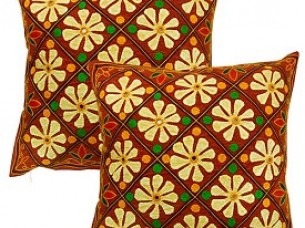 Home Decorative Handmade Ethnic Fabric Cushion Cover..