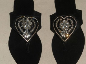 Handmade Beaded Embroidered Sandals..
