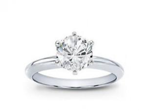 1.55 Cts Diamond Solitaire Gold Ring..