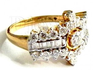 Gold Diamond Rings..