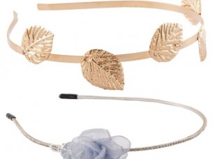 LEAF & FLOWER STYLE STONE STUDD METAL HAIR BAND COMBO ..