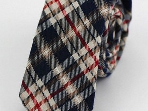 Mens Striped Polyester Wool Slim Narrow Ties..