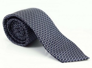 Mens Necktie Blue Black Polyester MA11A..