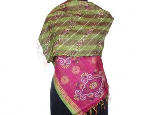Latest Design Vintage Silk Handmade Kantha Work Scarf SC12..