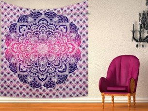Hippie Wall Hanging Mandala Tapestry Ethnic Floral Tapestr..