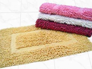 Cotton Chenille Bath mat rug..