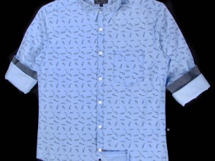 100 % Cotton Oxfords Print Casual Shirt