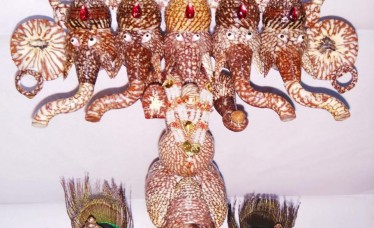 Betel Nut Ganesh Statue 5 Faces