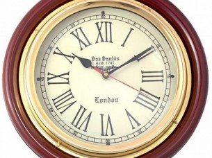 Artshai Vintage Antique Design 12 inch Wall Clock made from brass and wood.Home and Office Wall Clock
