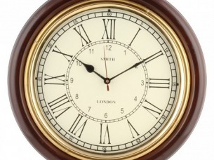 Artshai antique look 16 inch wood and brass silent wall clock, Best Antique loook wall clock online