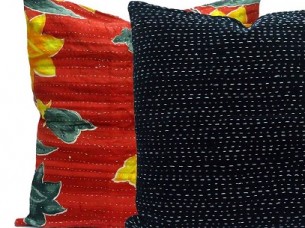 VELVET VINTAGE Cushions color BLACK