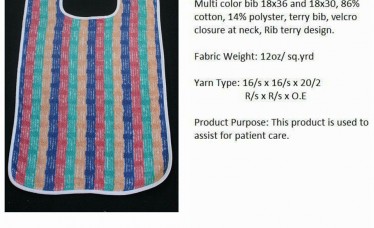 Adult bibs for medical use