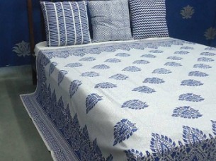 Hand Block Printed Cotton Bedspread 100%