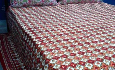 Dholamaru Print Hand Block Printed Cotton Bedspread 100% Cotton Bed spread