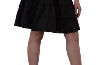 Cotton Black Short Skirt For Office Wear
