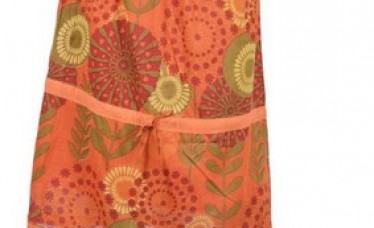 Cotton Printed Orange Skirt