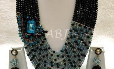 Crystal Beaded Necklace Set Jewelry