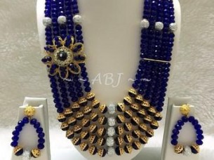 Queen Style Crystal Necklace Beaded Set